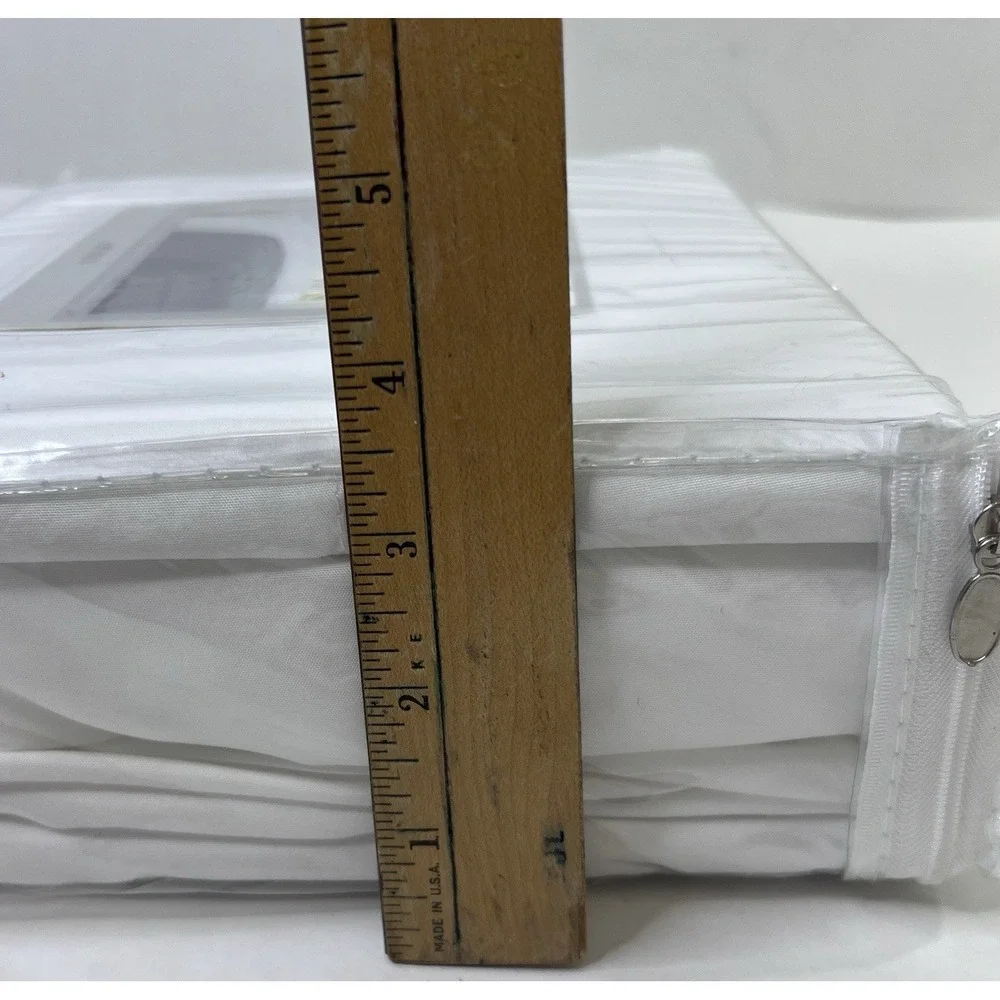 Bella Russo White Microfiber Queen Sheet Set New in Package Flat Fitted 2 Pillow